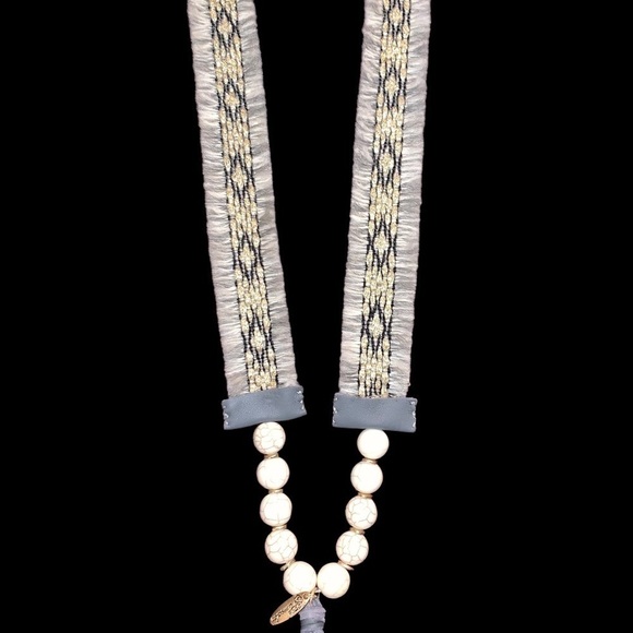 PLUNDER Julius Fringe LIKE NEW Tassel Beaded Embroidered Necklace 19 Inch - Picture 5 of 7